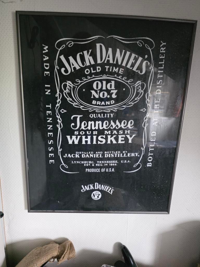 Jack Daniel's Reclamebord - Old No. 7 Whiskey, Reclamebord, Lynchburg, Tennessee, U.S.A., Gebruikt, Jack Daniel's