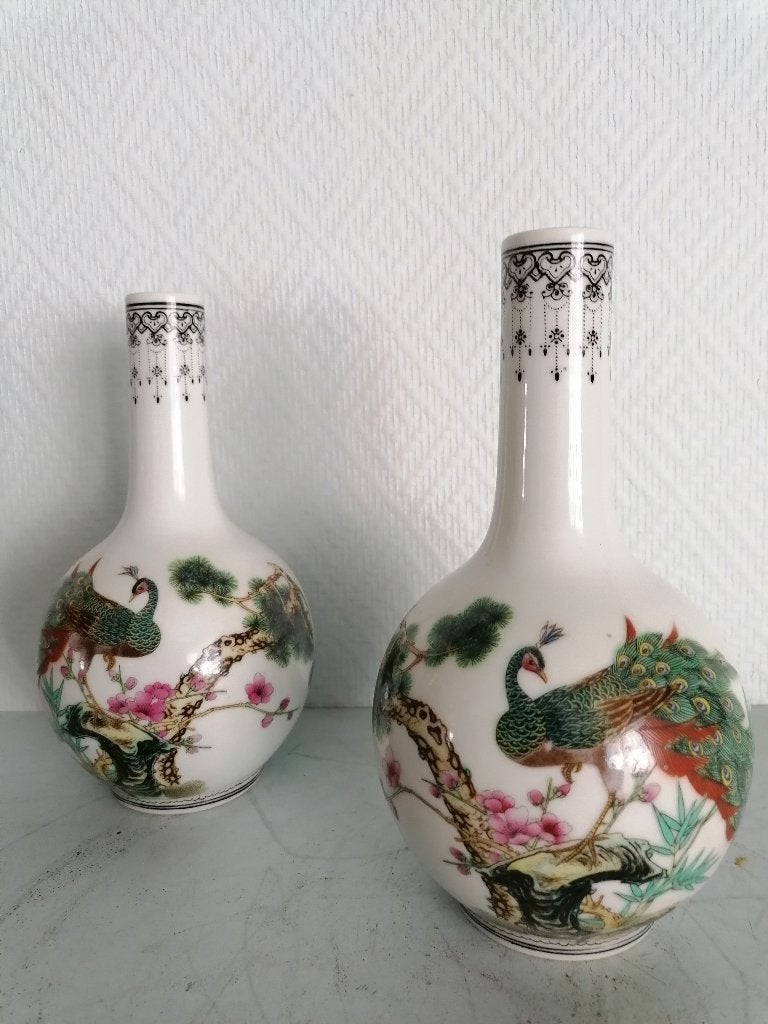 paar chinese porcelein botle vazen, Ophalen