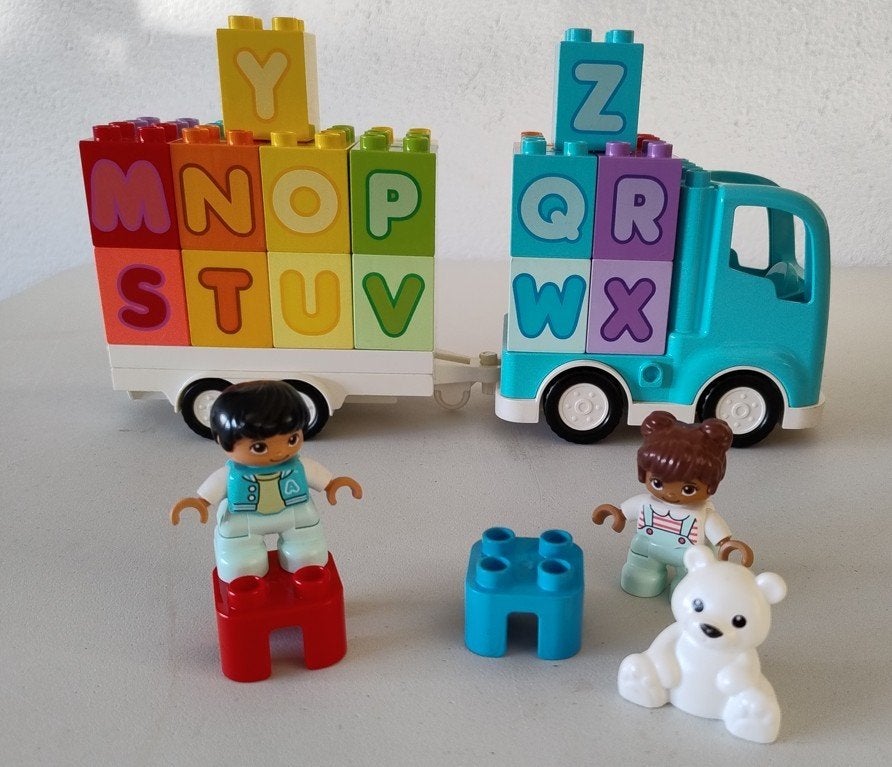 duplo  Alfabetvrachtwagen   10915, Ophalen of Verzenden, Zo goed als nieuw, Compleet, Duplo