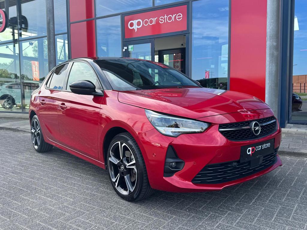 Opel Corsa 1.2 GS Line | LED | 360 Camera | Parksens | Carpl, Voorwielaandrijving, Gebruikt, Zwart, Leder en Stof