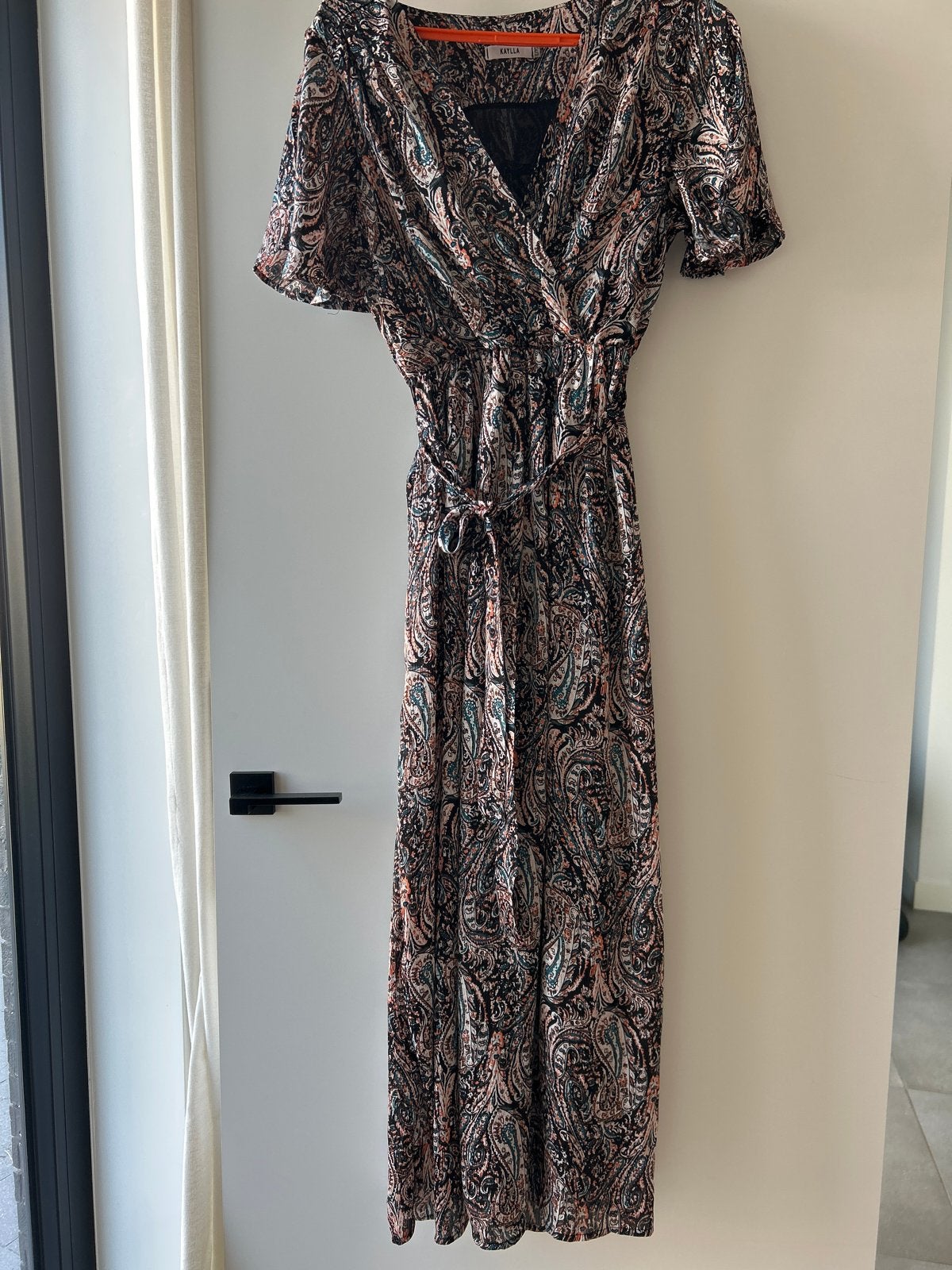 Kaylla Zomer Lange Jurk Zwart Multikleur Maat L/XL, Zwart, Maat 46/48 (XL) of groter, Nieuw, Ophalen of Verzenden