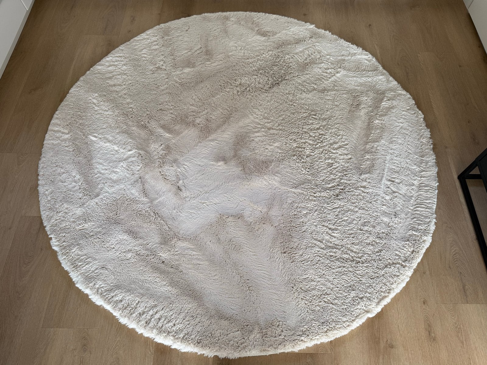 Rond vloerkleed Veer Carpets 200 cm, Huis en Inrichting, Ophalen, 150 tot 200 cm, Rond, Zo goed als nieuw