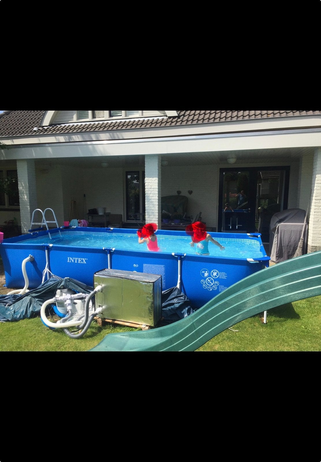 Zwembad 450 x 220 x 84 COMPLEET met pomp filter etc etc, Ophalen, Gebruikt, 200 tot 300 cm, 80 tot 120 cm