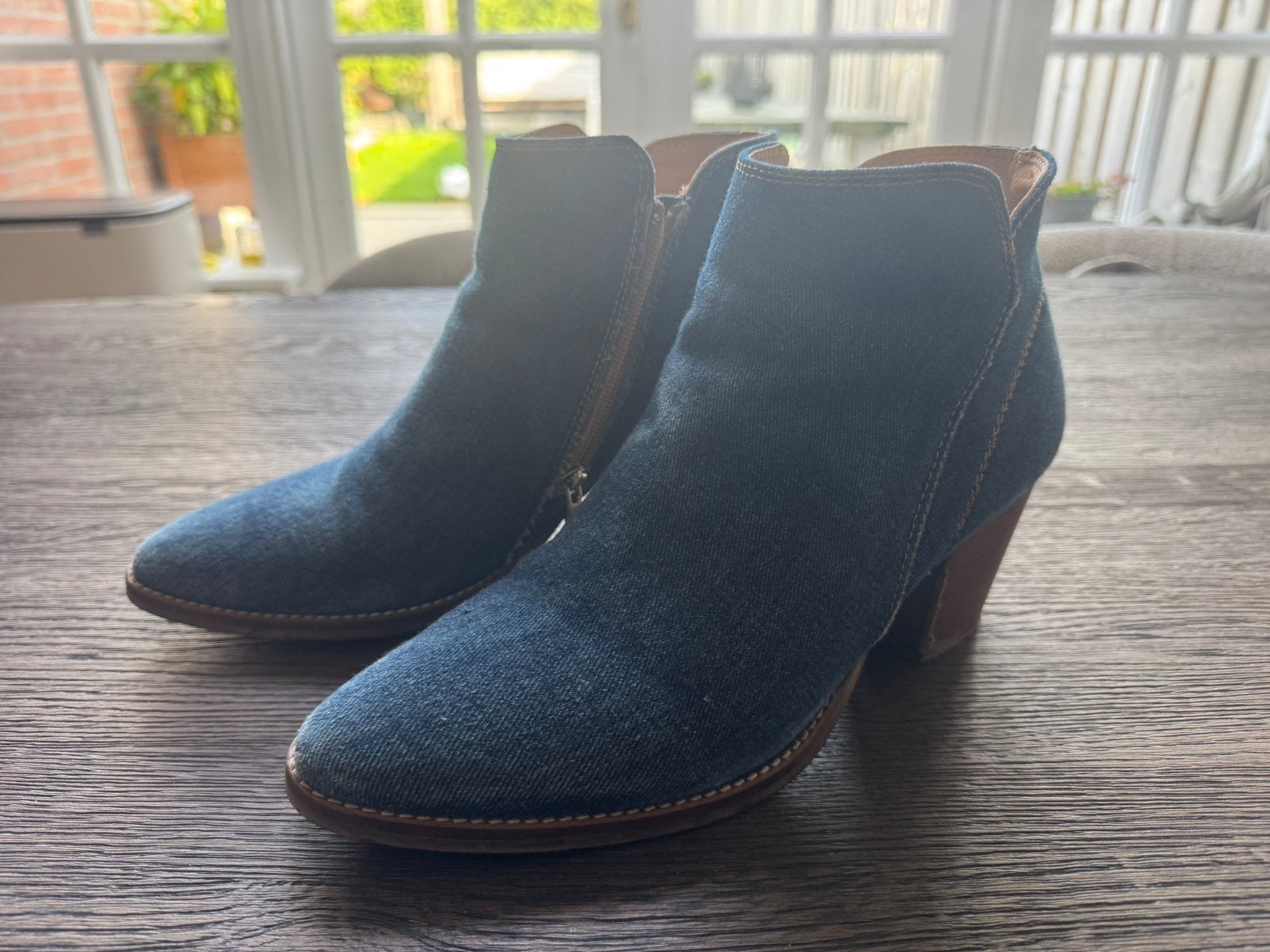 Manfield denim enkellaarsjes, Kleding | Dames, Ophalen of Verzenden, Zo goed als nieuw