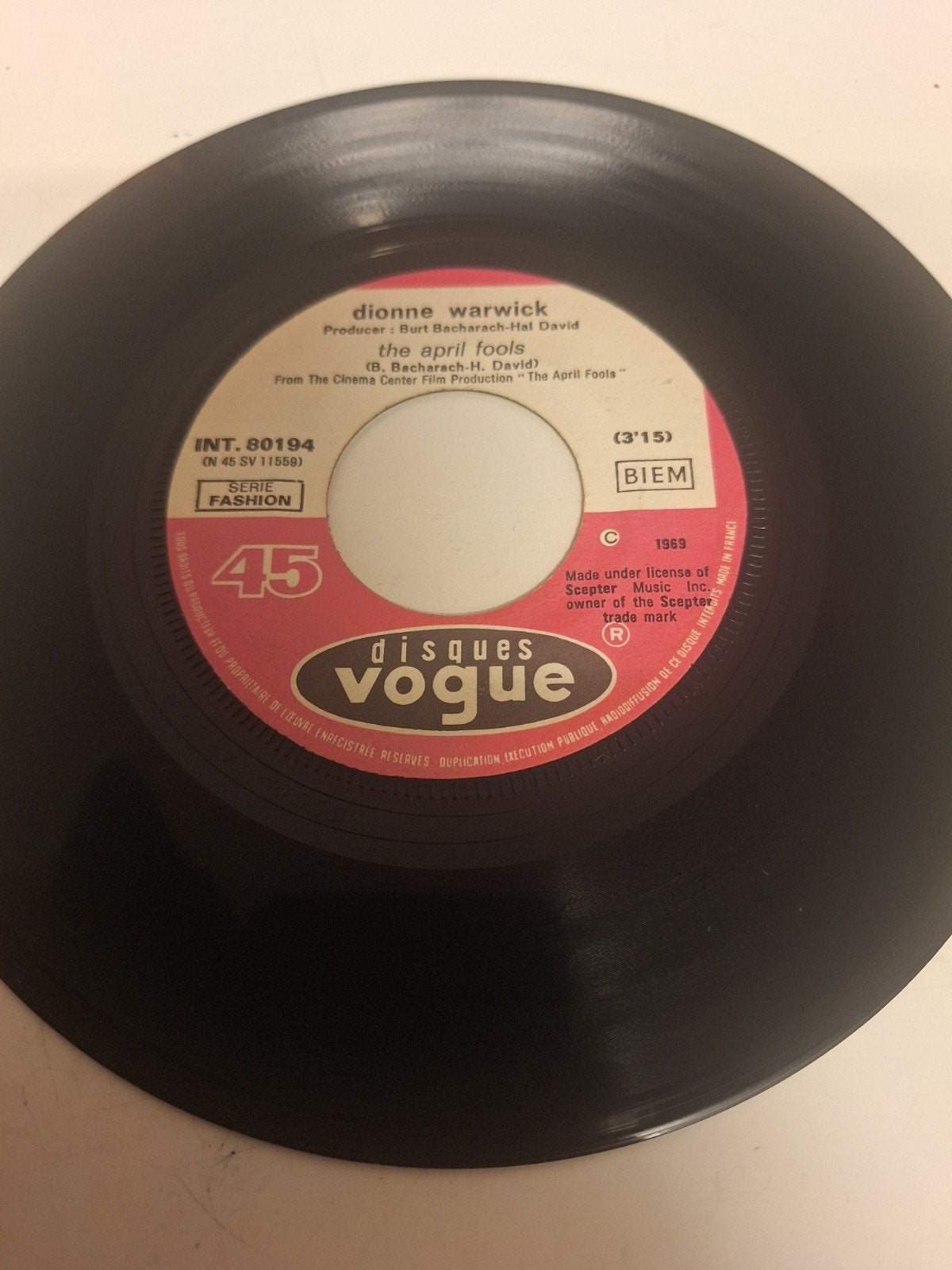 Dionne WRwick - April Fools, 1969., Cd's en Dvd's, Verzenden, 7 inch, Soul