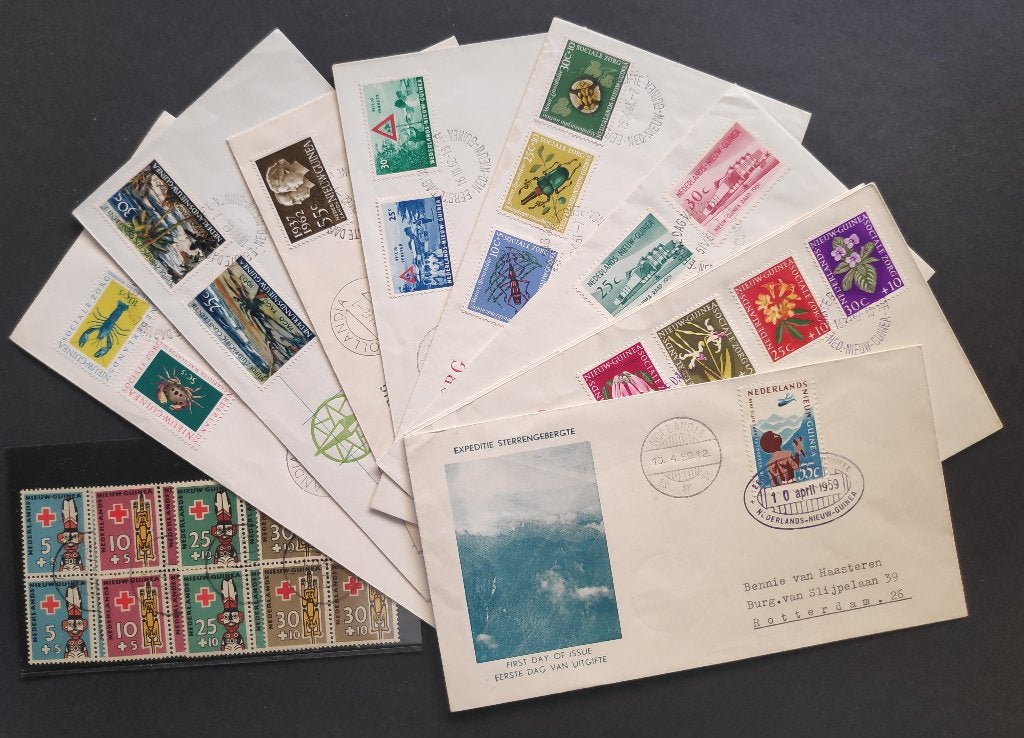 Nld.NieuwGuinea : FDC's tussen E2 en E11 & NVPH 49-52 1e dag, Verzenden, Onbeschreven, Nederland