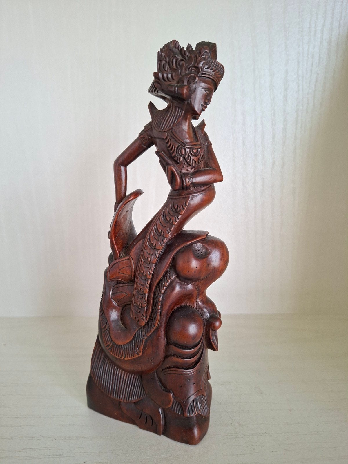 Bali/Dewi Ratih en Kalah Rahu/ houtsnijwerk/jaren '50, Antiek en Kunst, Ophalen of Verzenden