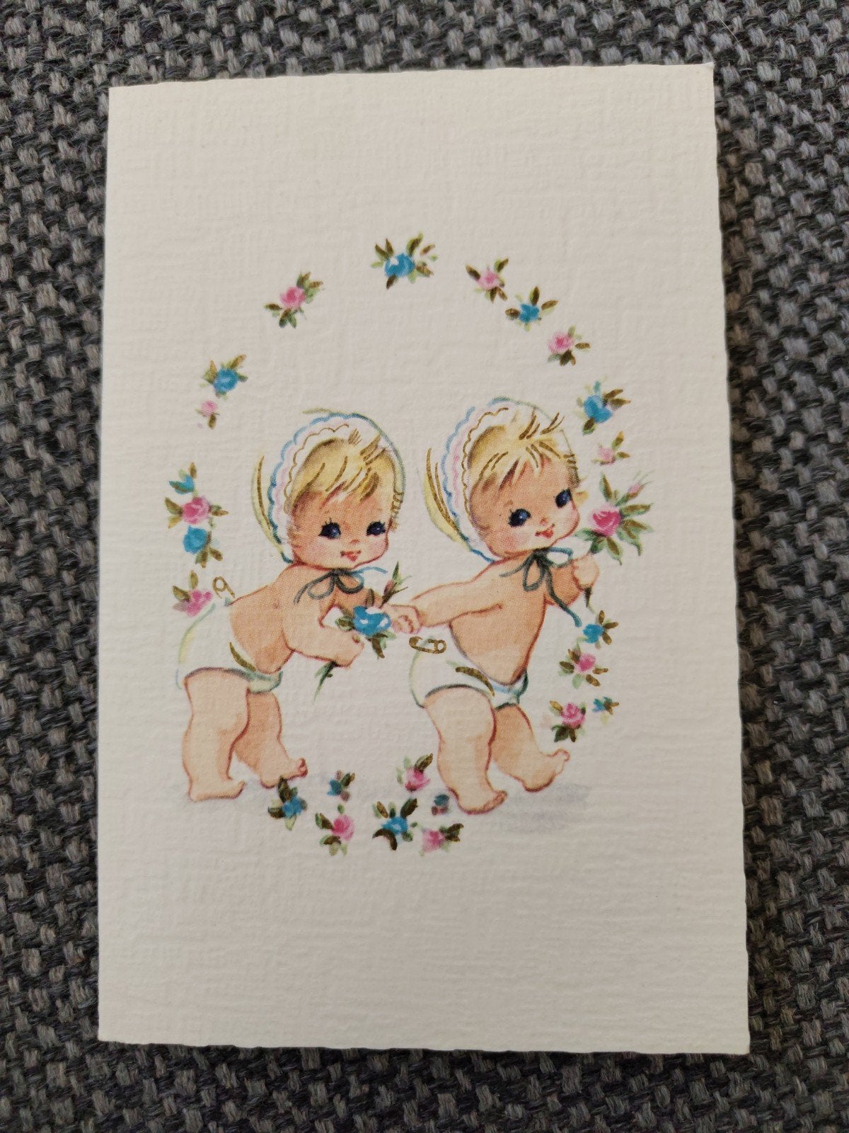 Tweeling te Heiloo, Verzamelen, Ophalen of Verzenden, Voor 1970, Geboortekaartje