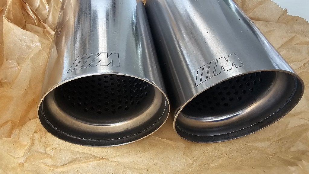 BMW M Performance OEM Titanium uitlaat tips zgan, Auto-onderdelen, Uitlaatsystemen, Ophalen of Verzenden, Gebruikt, BMW