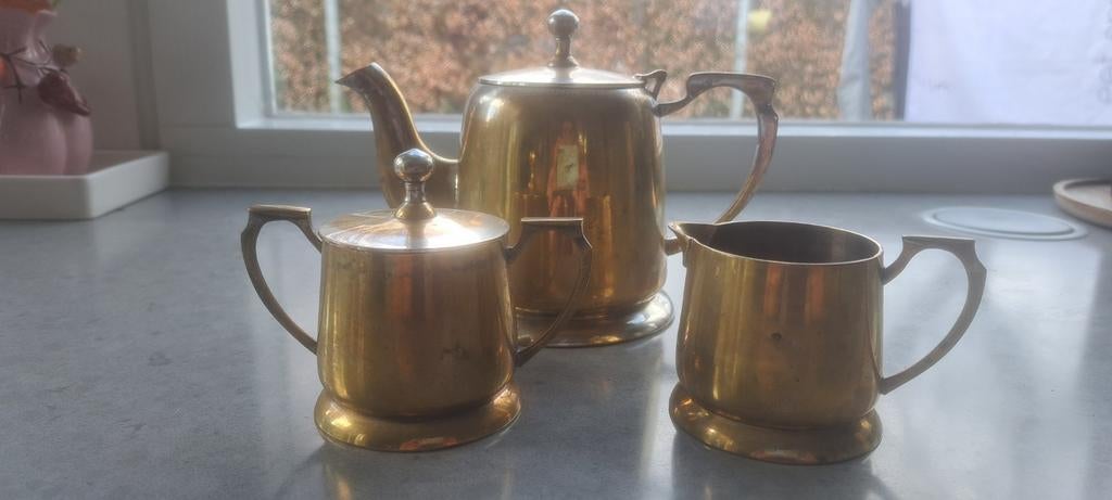 Zilveren theeservies, Ophalen of Verzenden, Overige materialen, Overige stijlen, Overige typen