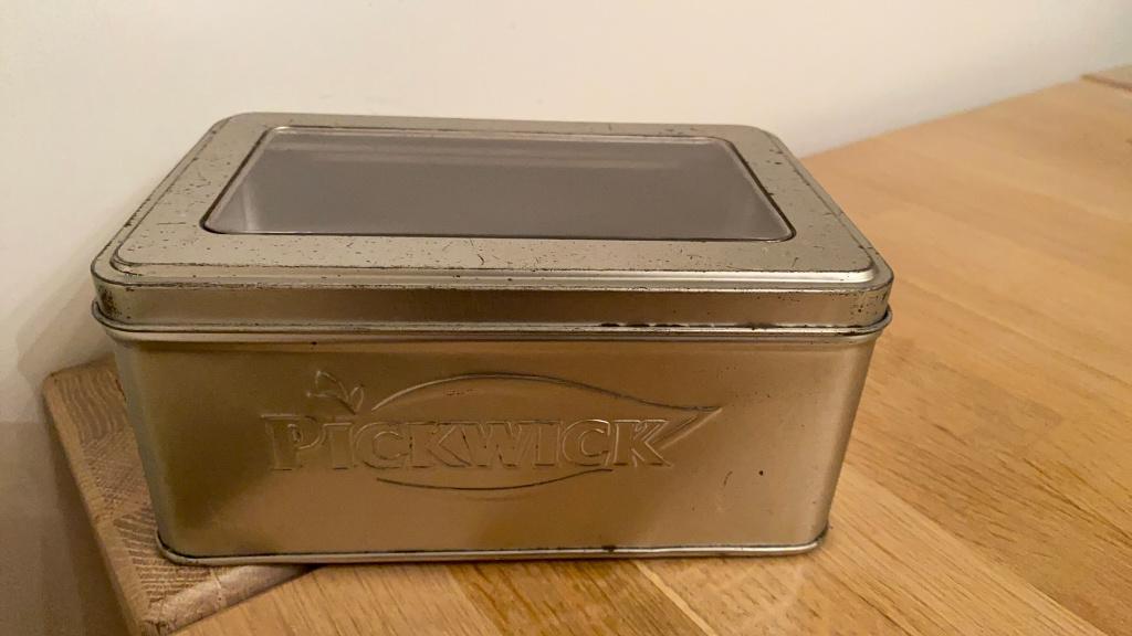 Pickwick metalen blik / bewaardoos / theeblik, Verzamelen, Blikken, Ophalen of Verzenden, Gebruikt, Overige