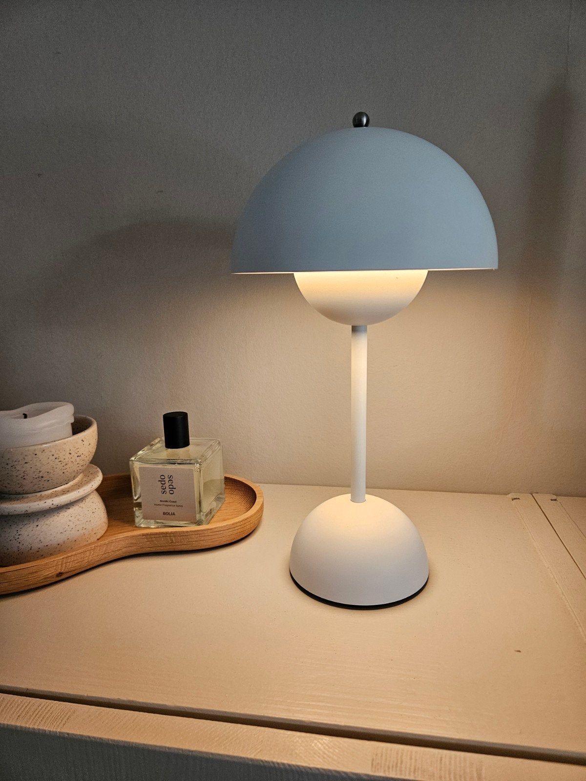 &tradition Flowerpot VP9 tafellamp mat wit, Huis en Inrichting, Lampen | Tafellampen, Ophalen, Overige merken, Wit, Zo goed als nieuw