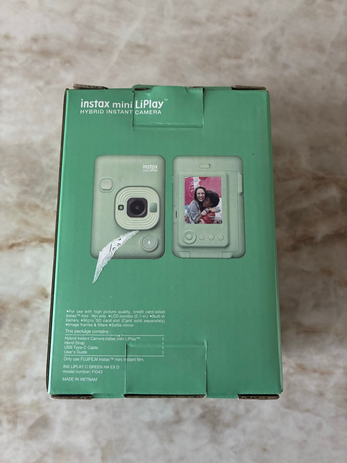 Fujifilm Instax Mini LiPlay Matcha Green (Zo goed als nieuw), Ingebouwde flitser, Handleiding, Info@fuji.com, Verzenden
