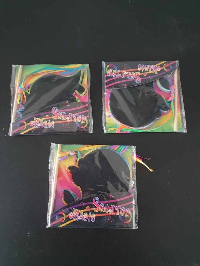 3 Nieuwe sets Scratch Magic kraskaarten, Dieren, Nieuw, Meerkleurig, Ophalen of Verzenden