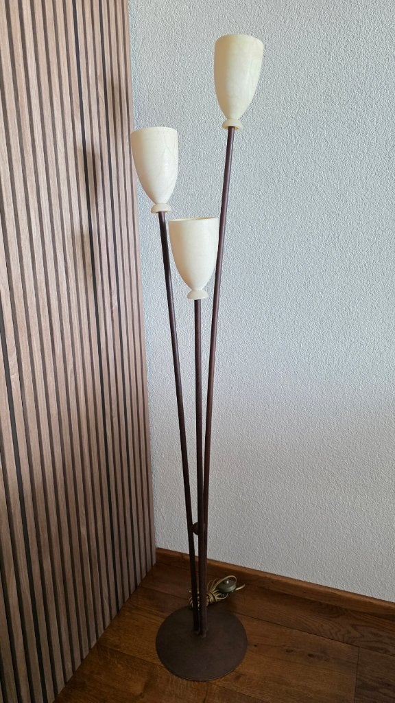 Als nieuwe albast vloerlamp met 3 kelken in perfecte staat, Ophalen, E14 (klein), Zo goed als nieuw, 150 tot 200 cm