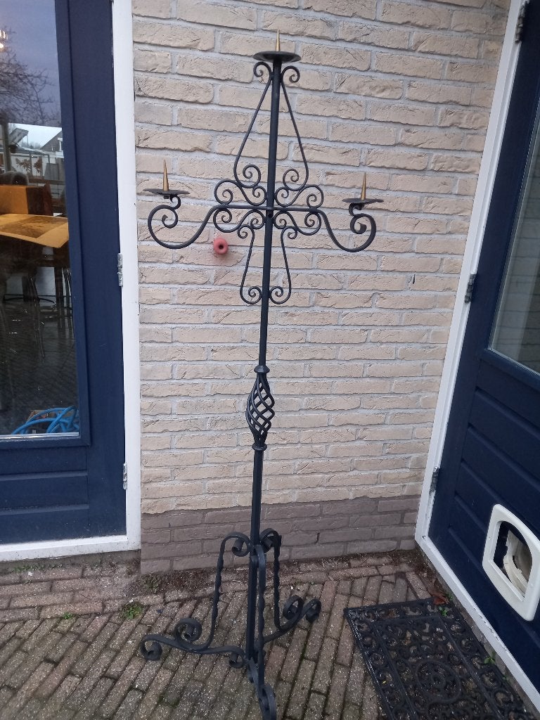 Grote vintage staande kandelaar, Ophalen, Overige materialen