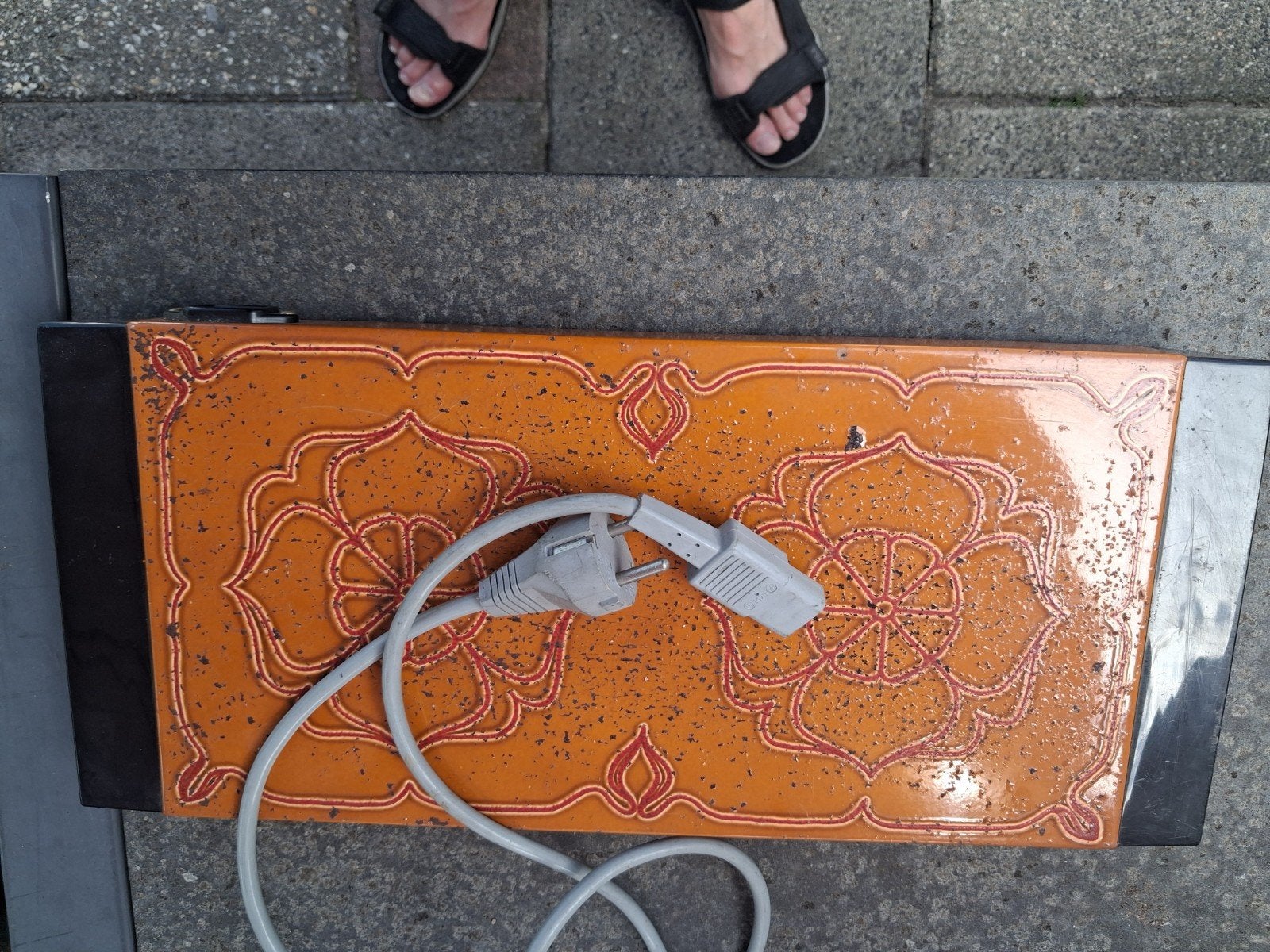 warmhoudplaat retro., Ophalen, Gebruikt