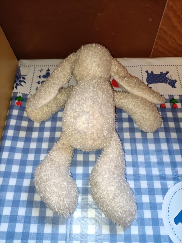 Hema konijn knuffel 32 cm groot zonder etiket, Ophalen of Verzenden, Zo goed als nieuw, Konijn