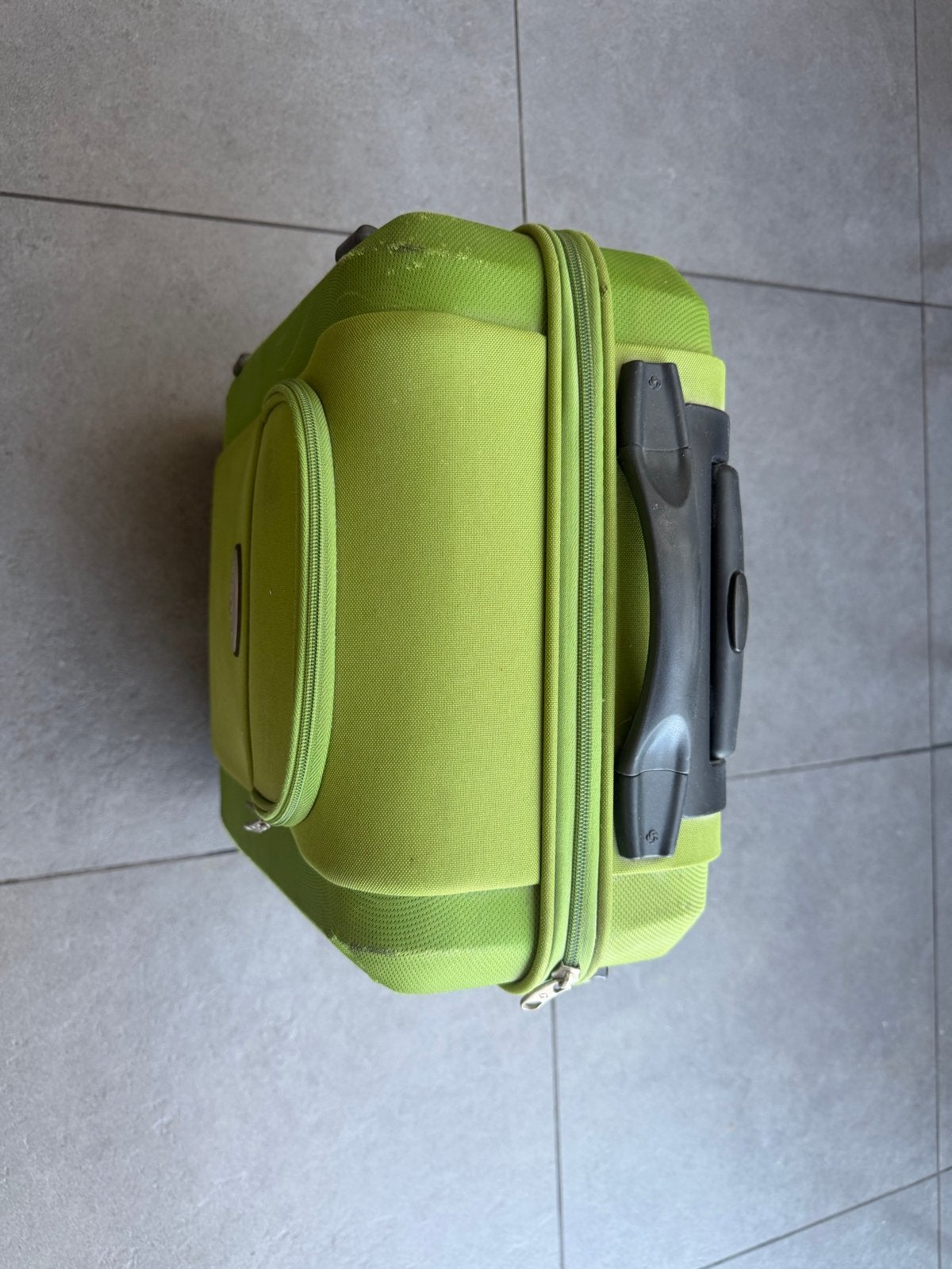 Samsonite reiskoffer groen  trolley, 40 tot 60 cm, 30 cm of meer, Gebruikt, Ophalen of Verzenden