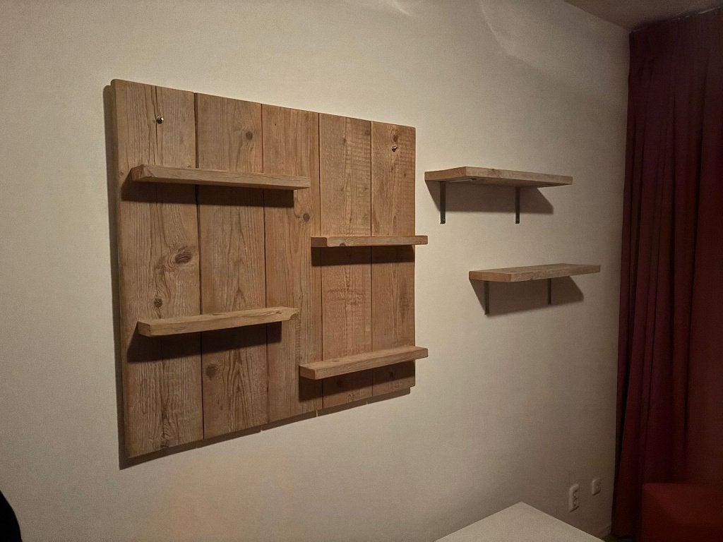 Wandplanken van steigerhout te koop, Ophalen, Gebruikt