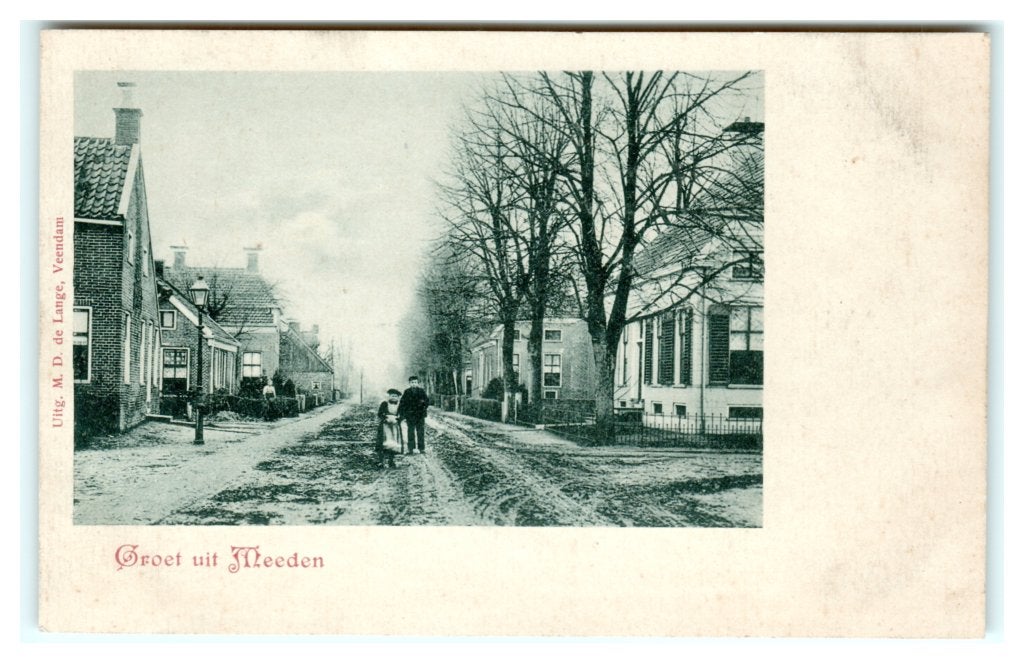 Meeden, Groet uit Meeden, Verzamelen, Ophalen of Verzenden, Voor 1920, Ongelopen, Groningen