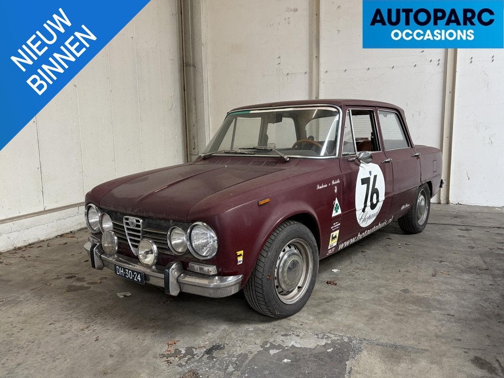 Alfa Romeo Giulia 1.3 L KLASSIEKER, OLDTIMER MET WERKZAAMHED, Auto's, Alfa Romeo, 1025 kg, Gebruikt, 4 cilinders, Bedrijf