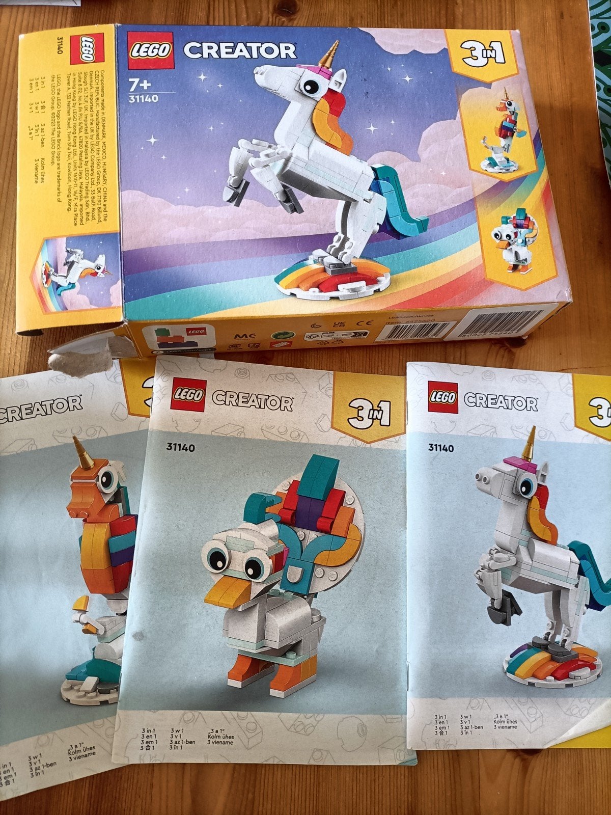 Lego Creator 31140 Magisch Eenhoorn 3-in-1 set, Compleet, Lego, Ophalen of Verzenden, Zo goed als nieuw