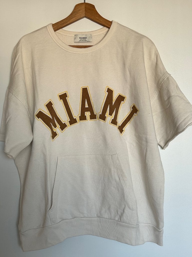 Pull&Bear sweatshirt/ overgooier met korte mouw maat M, Kleding | Dames, Maat 38/40 (M), Beige, Ophalen of Verzenden, Pull & Bear