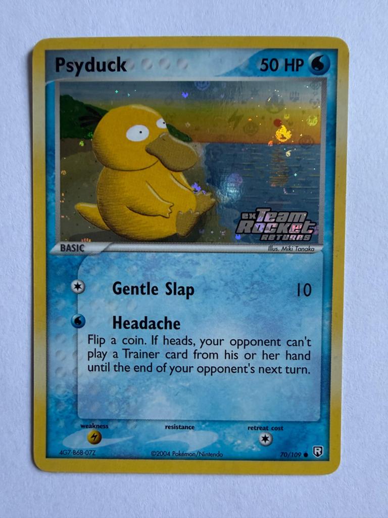 Pokémon Kaart Psyduck - EX Team Rocket Returns 70/109, Ophalen of Verzenden, Gebruikt, Losse kaart, Foil