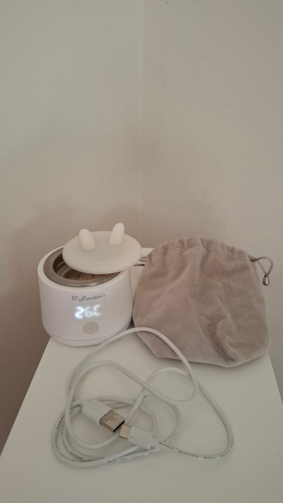 MyBambini's Bottle Warmer Draagbare Flessenwarmer, Ophalen of Verzenden, Zo goed als nieuw, Draagbaar, Flessen- of potjesverwarmer