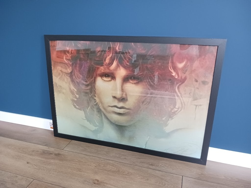 Jim Morrison Poster Inc Lijst 61x91 CM, Ophalen, A1 t/m A3