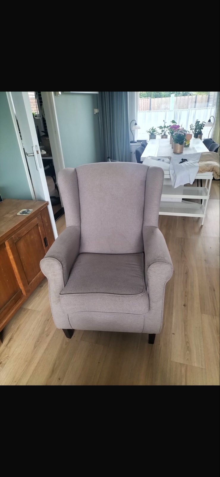 gratis Comfortabele fauteuil  stoel, Ophalen, Gebruikt, 75 tot 100 cm, Stof