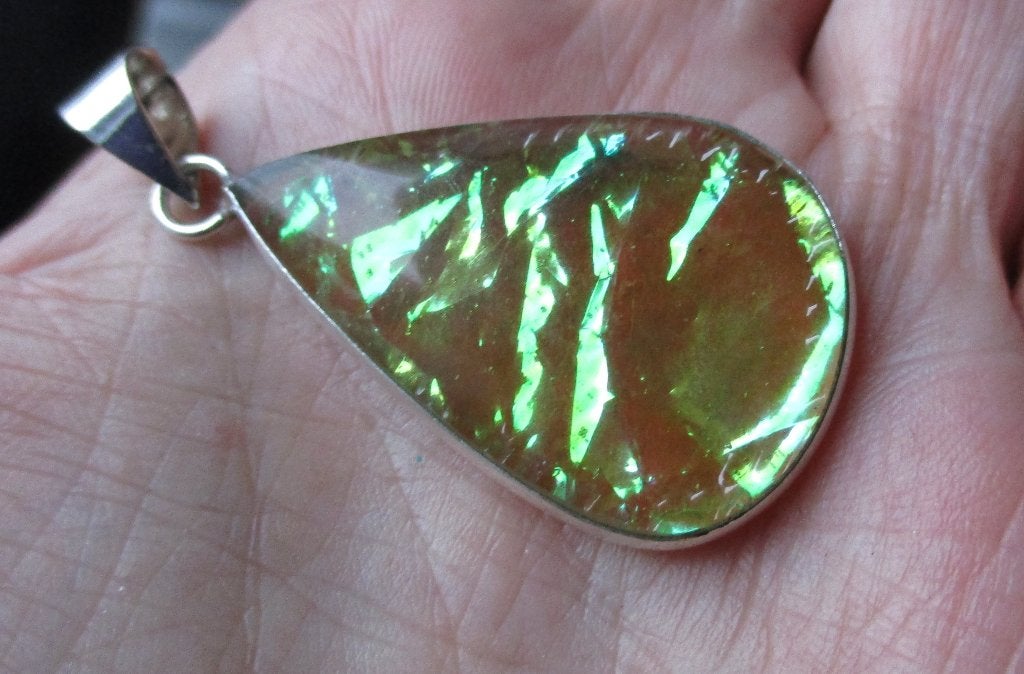 503/ prachtige dichroic crystal glashangers(meerdere foto's), Ophalen of Verzenden, Nieuw, Zilver, Glas of Kristal