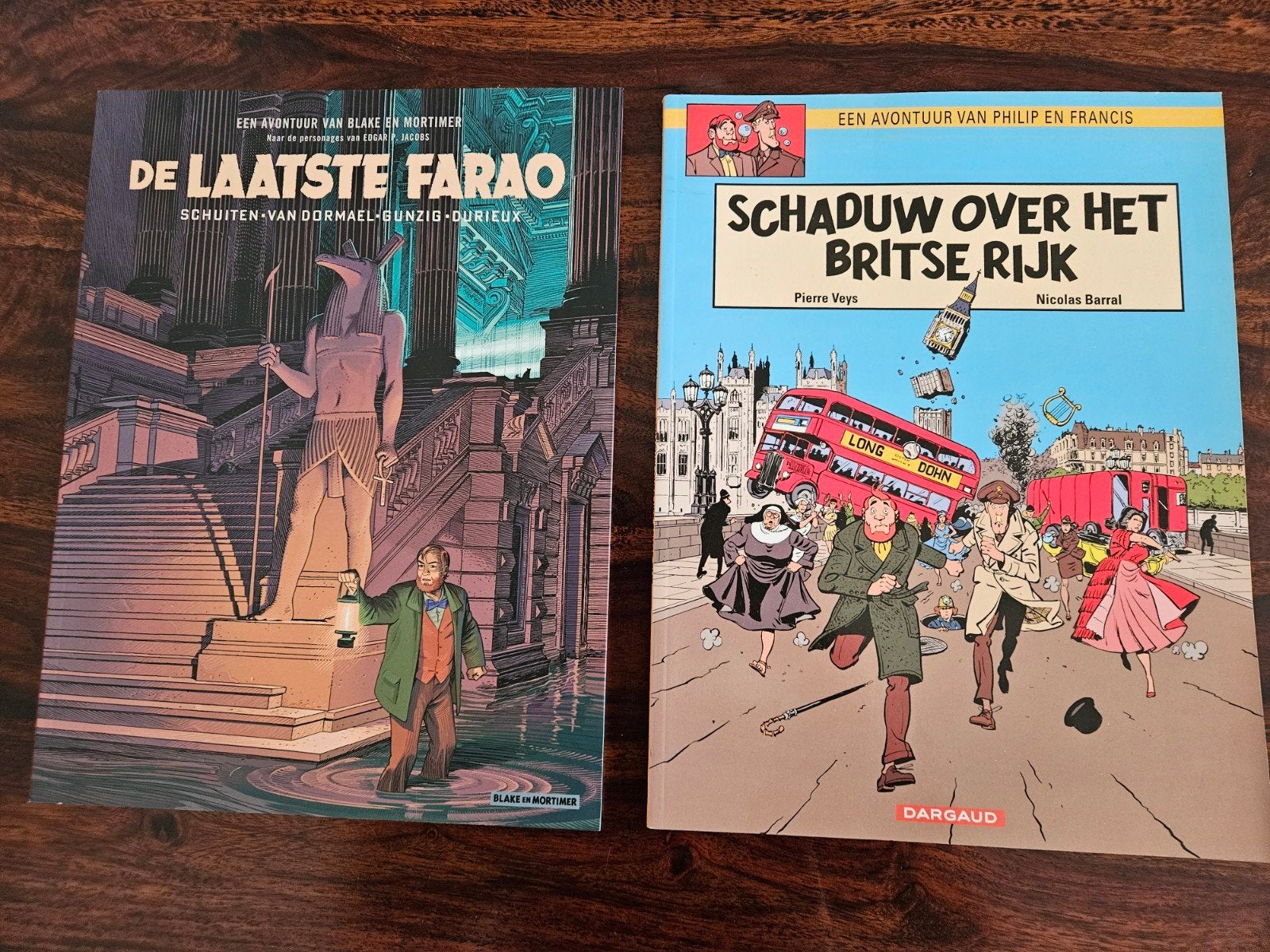 Blake en Mortimer Philip en Francis versies en Laatste Farao, Meerdere stripboeken, Ophalen of Verzenden, Zo goed als nieuw, Edgar P. Jacobs, Nicolas Barral, Pierre Veys