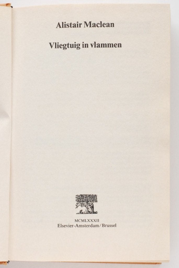 Vliegtuig in vlammen Alistair Maclean - Actie Thriller 1982