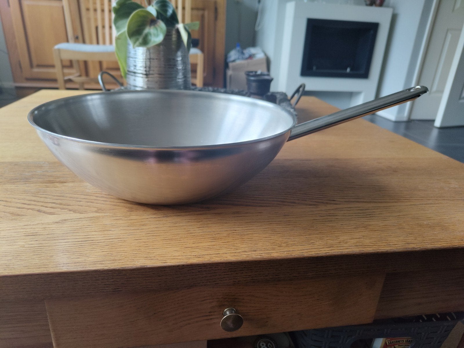 Demeyere Wokpan RVS met Vivo glazen deksel - 30 cm, Demeyere, Met deksel, Ophalen of Verzenden, Zo goed als nieuw