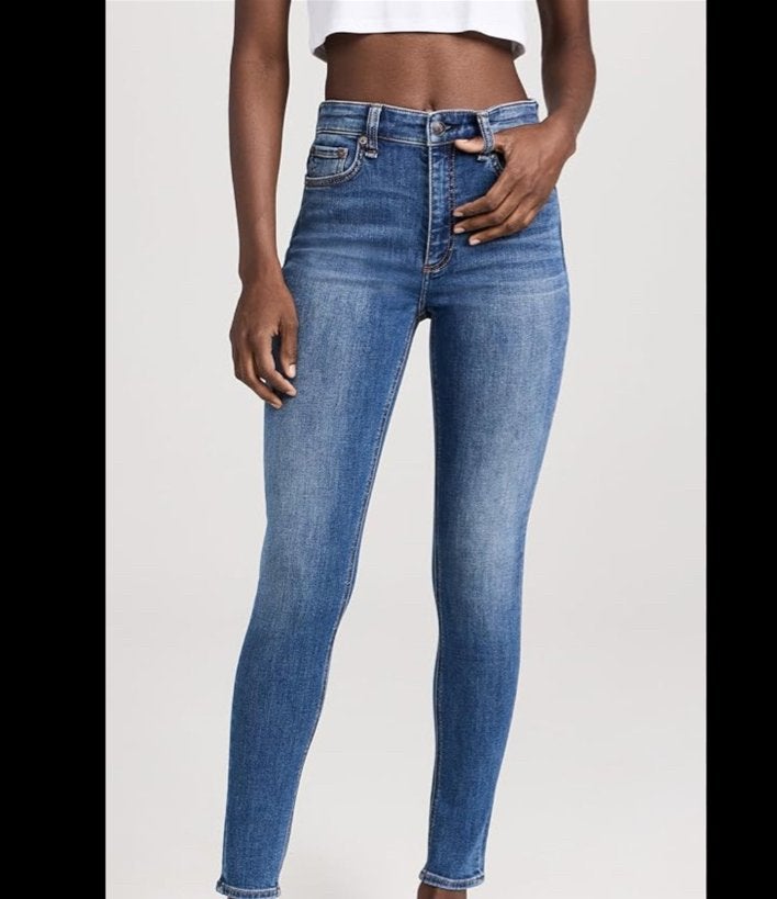 Only Mila High Waist Skinny Jeans W28/29, Ophalen of Verzenden, Zo goed als nieuw, Blauw, W28 - W29 (confectie 36)