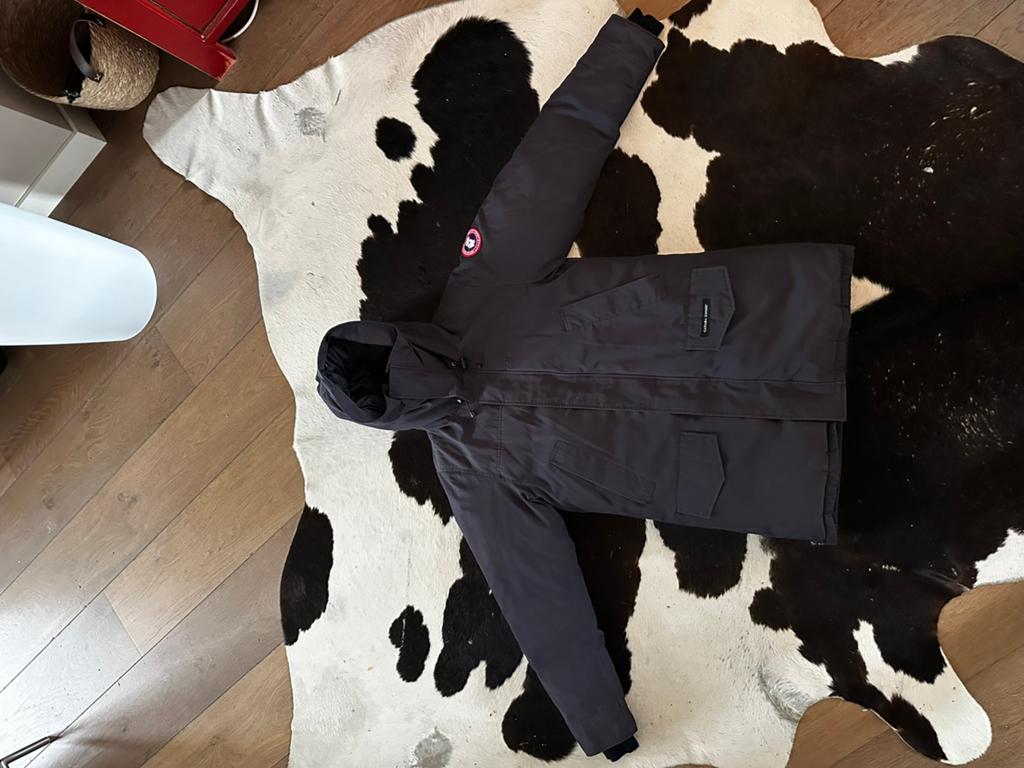 Canada goose heren jas winterjas langford parka ORGINEEL M, Ophalen of Verzenden, Zo goed als nieuw, Maat 48/50 (M), Blauw