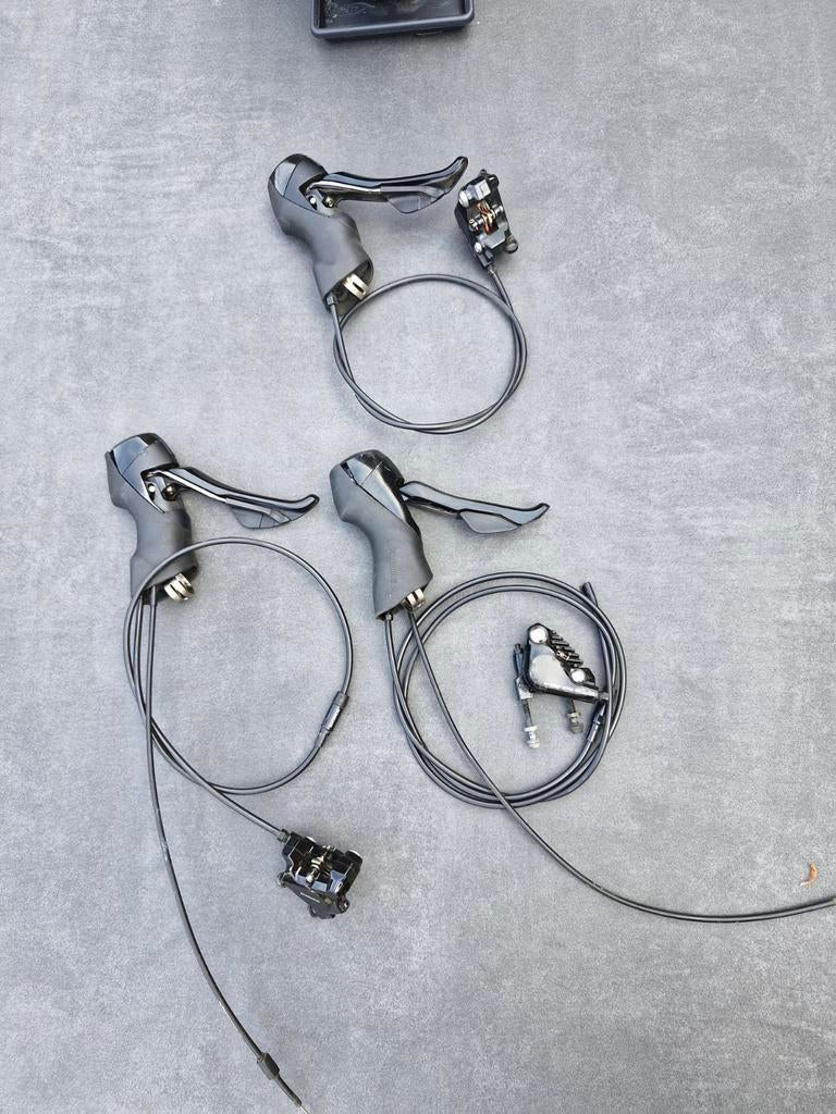 Shimano hydraulische schijfremset 105 - ST-RS505 / BR-RS505, Fietsen en Brommers, Remmen, Gebruikt, Ophalen of Verzenden, SHIMANO