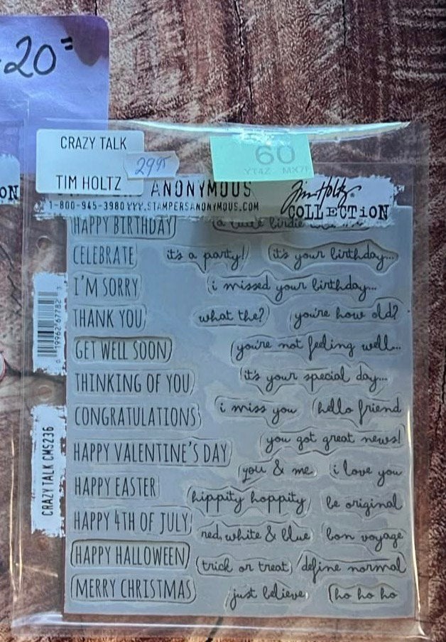 Tim holtz sets, Hobby en Vrije tijd, Ophalen of Verzenden, Zo goed als nieuw, Clearstamp