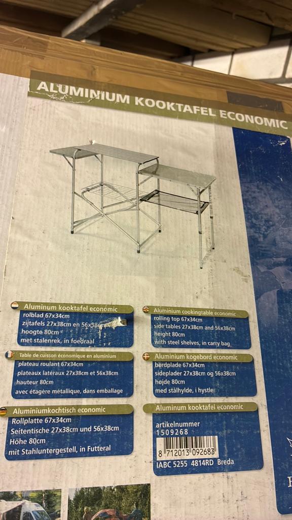 Kampeer kooktafel, Ophalen, Gebruikt, Campingstoel