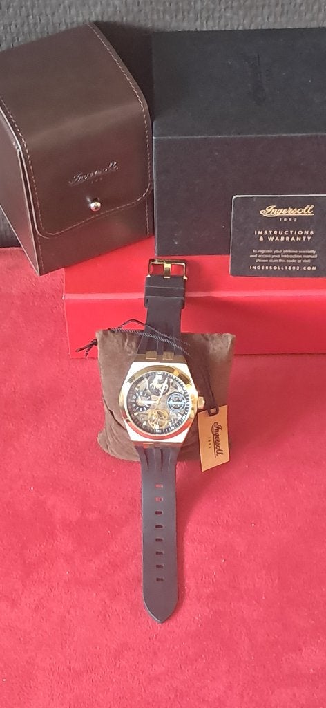 Ingersoll horloge broadway dual time automatic, Overige merken, Polshorloge, Overige materialen, Nieuw