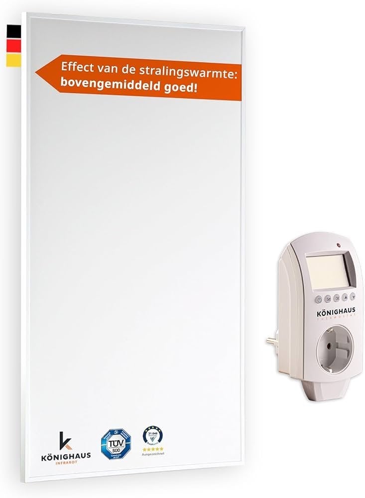 2x Könighaus Infrarood Verwarmingspaneel 1200W, Ophalen, Overige typen, Zo goed als nieuw, 60 tot 150 cm