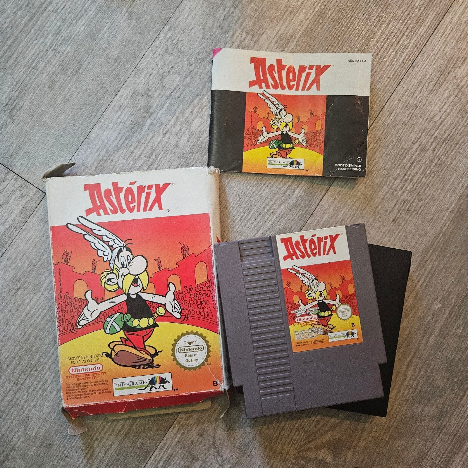 Asterix NES - Compleet met doos en handleiding, Gebruikt, 1 speler, Ophalen of Verzenden, Vanaf 3 jaar