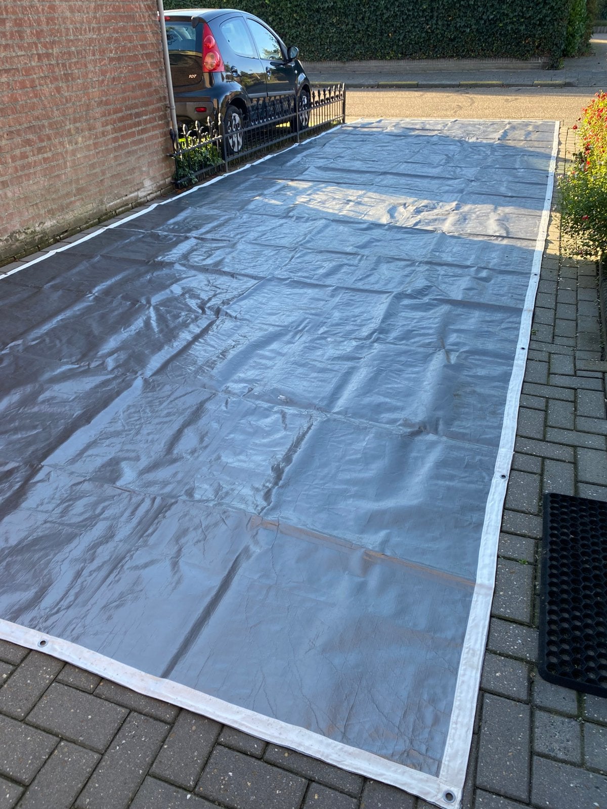 Zware kwaliteit dekzeil, Caravans en Kamperen, Ophalen, Zo goed als nieuw