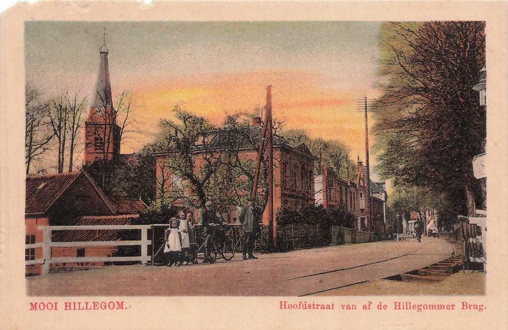 JO530 Hillegom Hoofdstraat Hillegommerbrug ca 1920, Verzamelen, Verzenden, Voor 1920, Ongelopen, Zuid-Holland