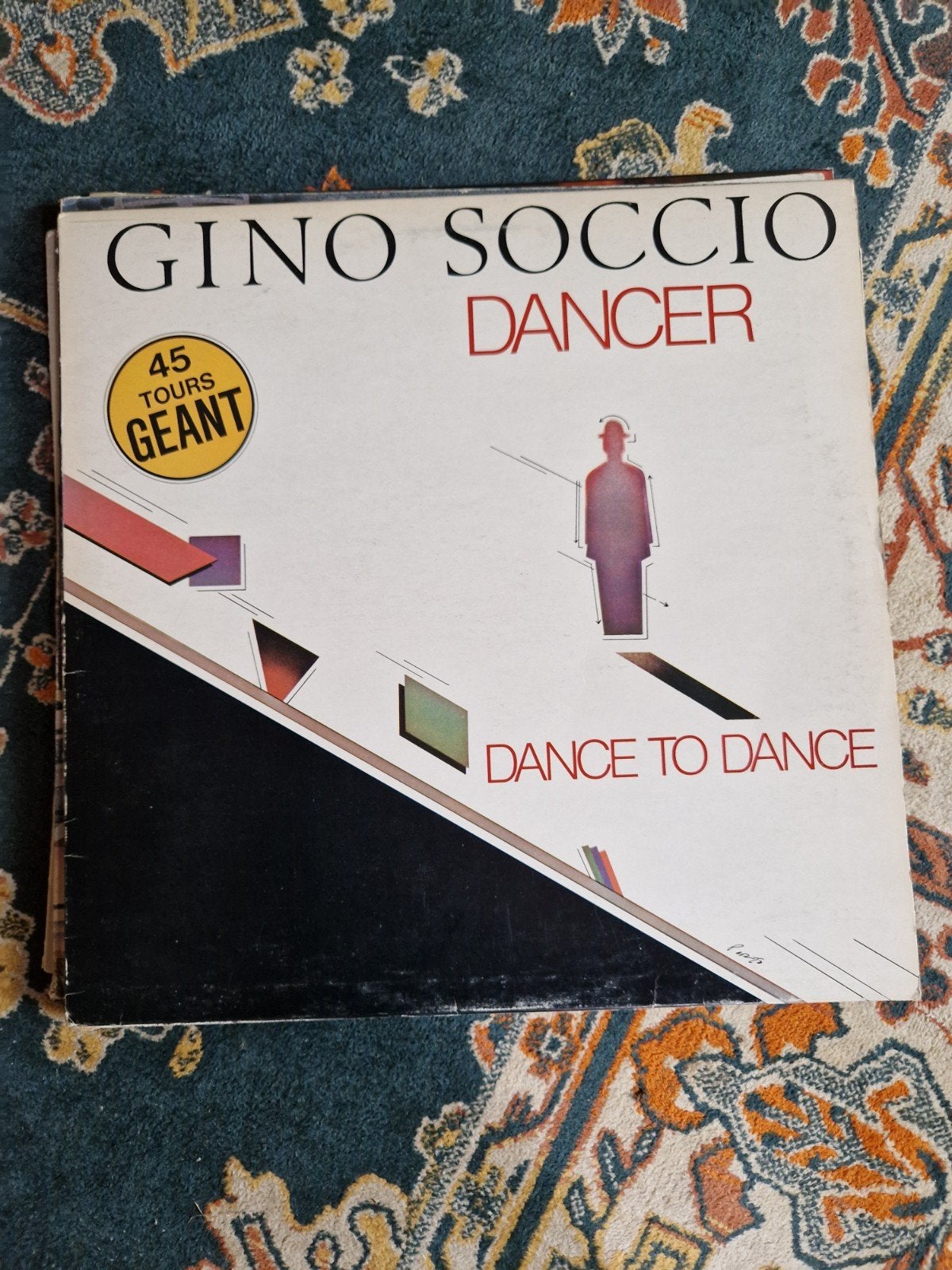 Gino Soccio - Dancer / Dance to Dance (12" GEANT), Gebruikt, Ophalen of Verzenden, Elektronisch, EP