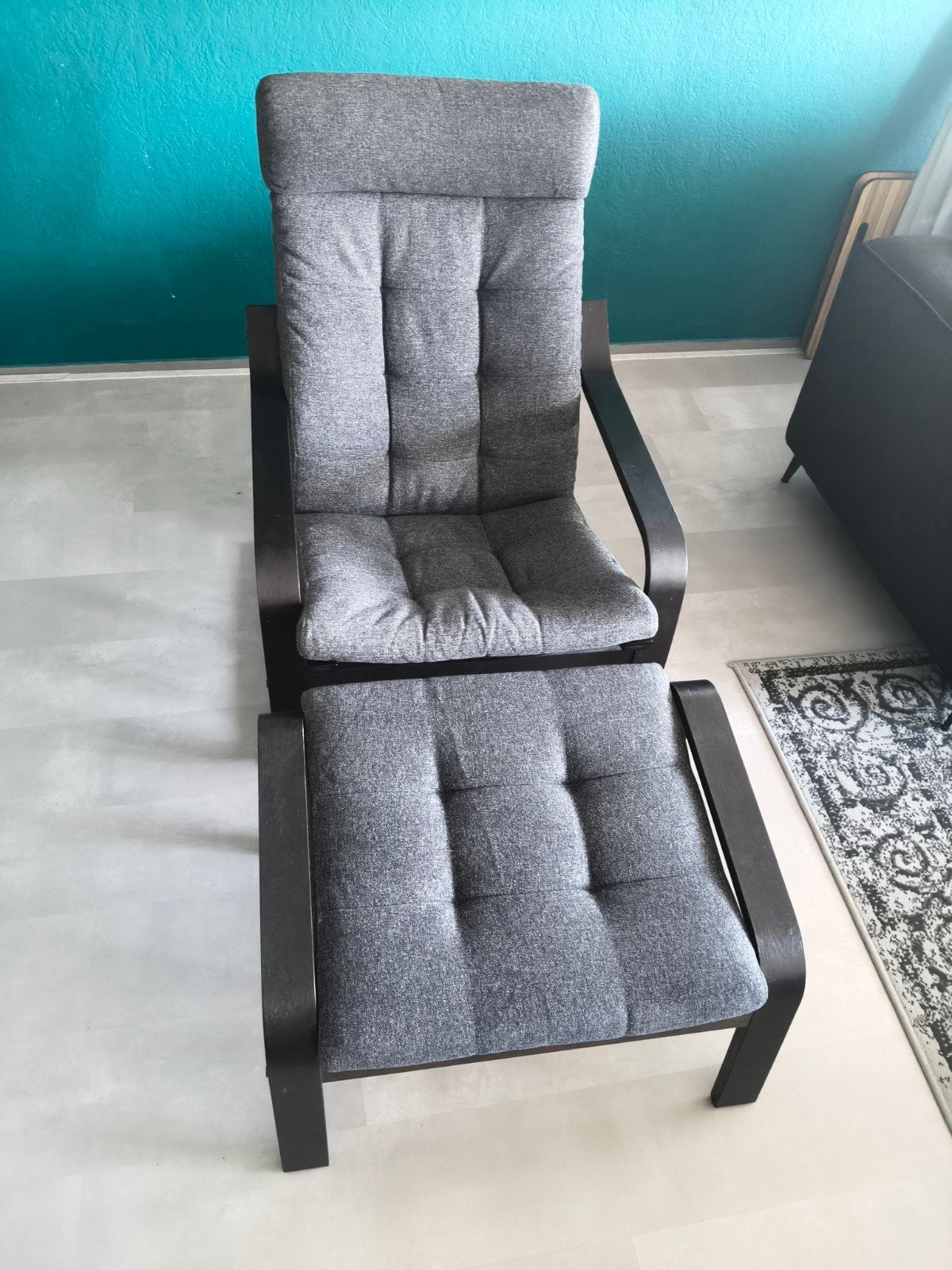 Lekker fauteuil met extra bankje, Huis en Inrichting, Fauteuils, Ophalen of Verzenden, Zo goed als nieuw, 75 tot 100 cm