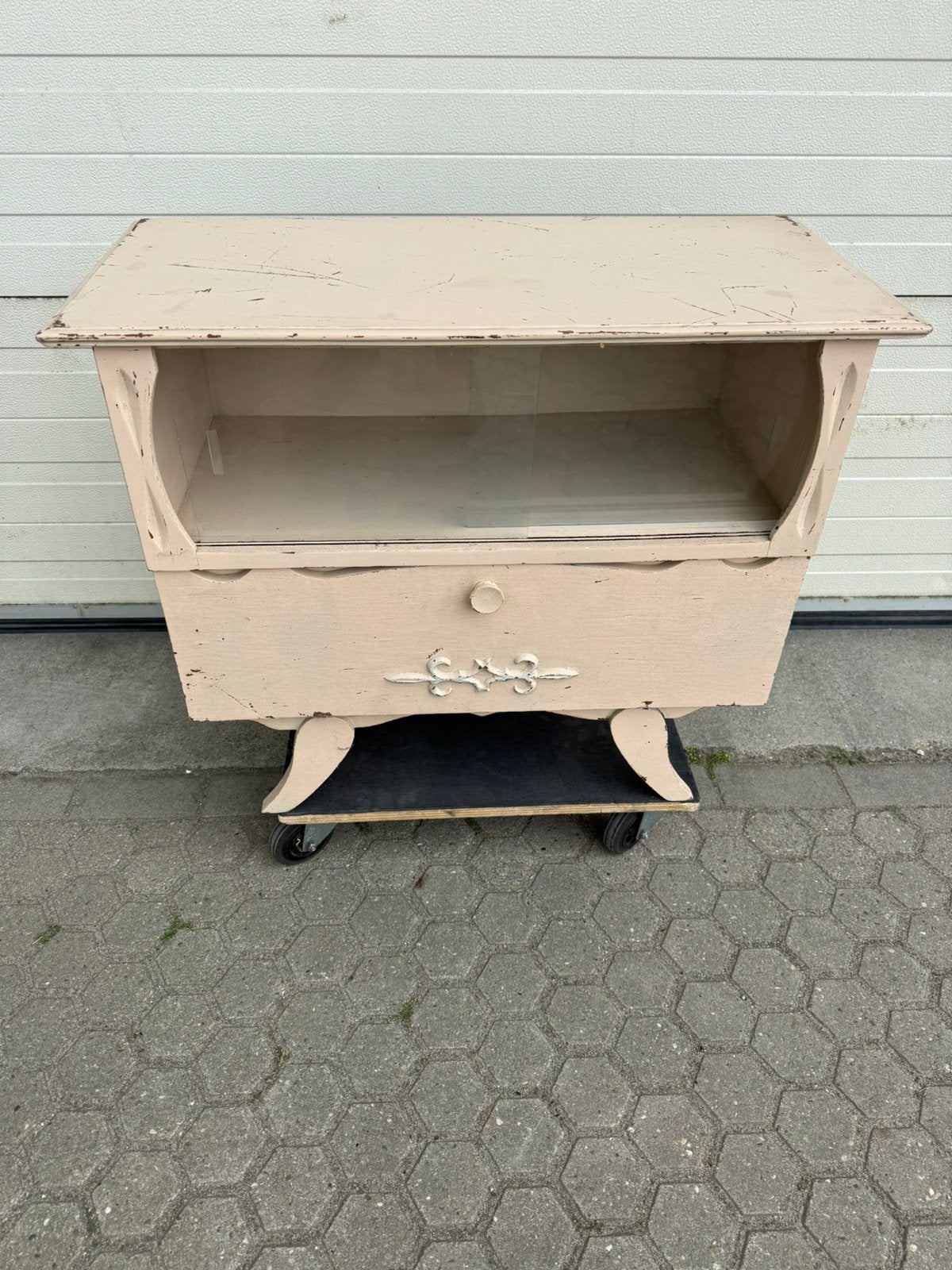 Vintage Fraco Product Vitrinekastje - Crème, Ophalen