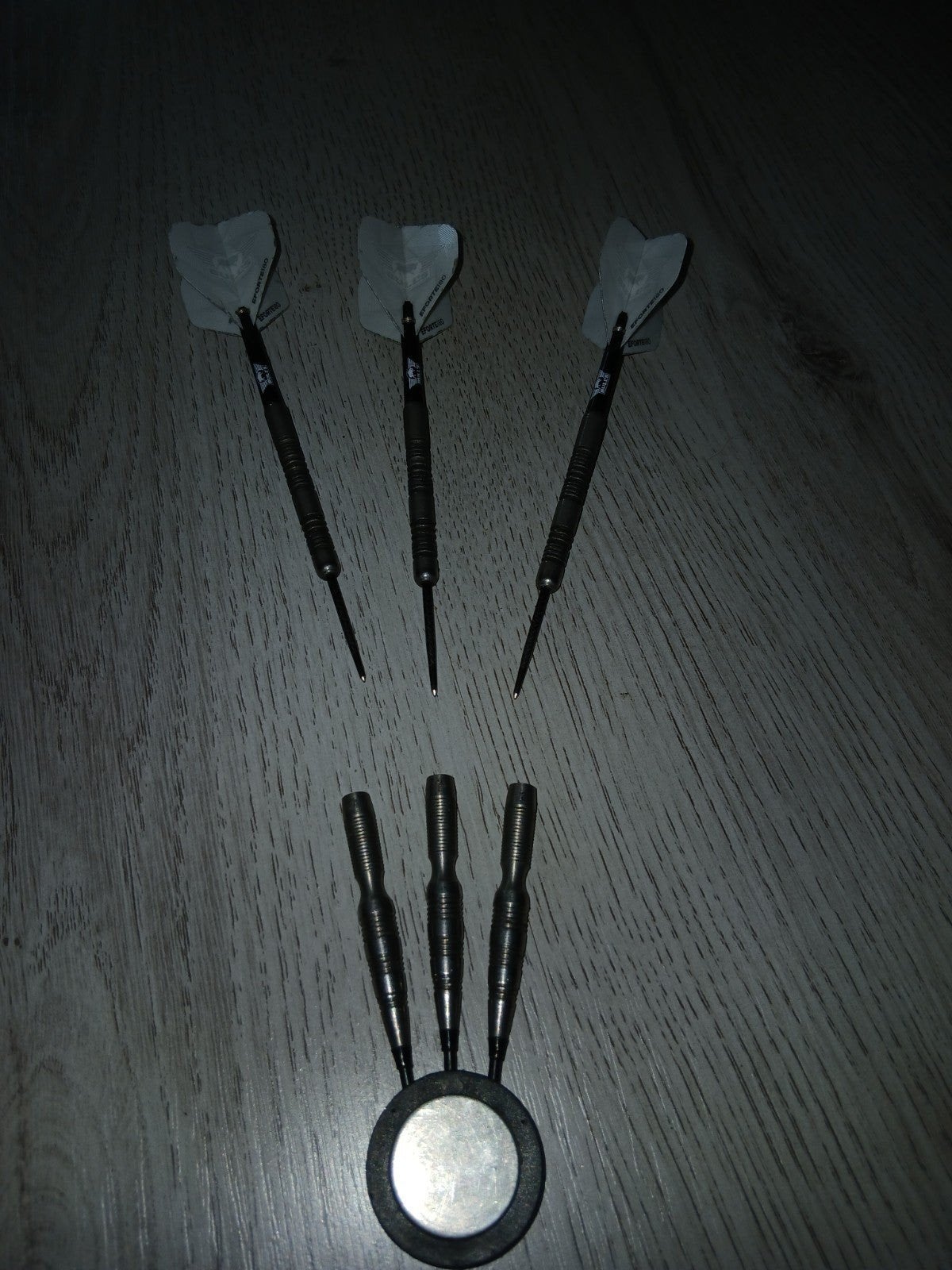 Set van 6  dartpijlen +case, Sport en Fitness, Ophalen of Verzenden, Gebruikt, Pijlen